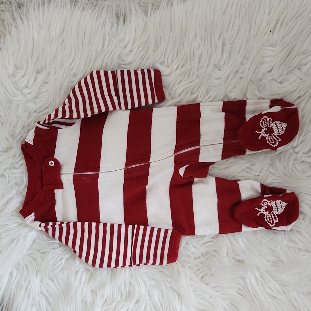 Burt's Bees zip up footie | NB